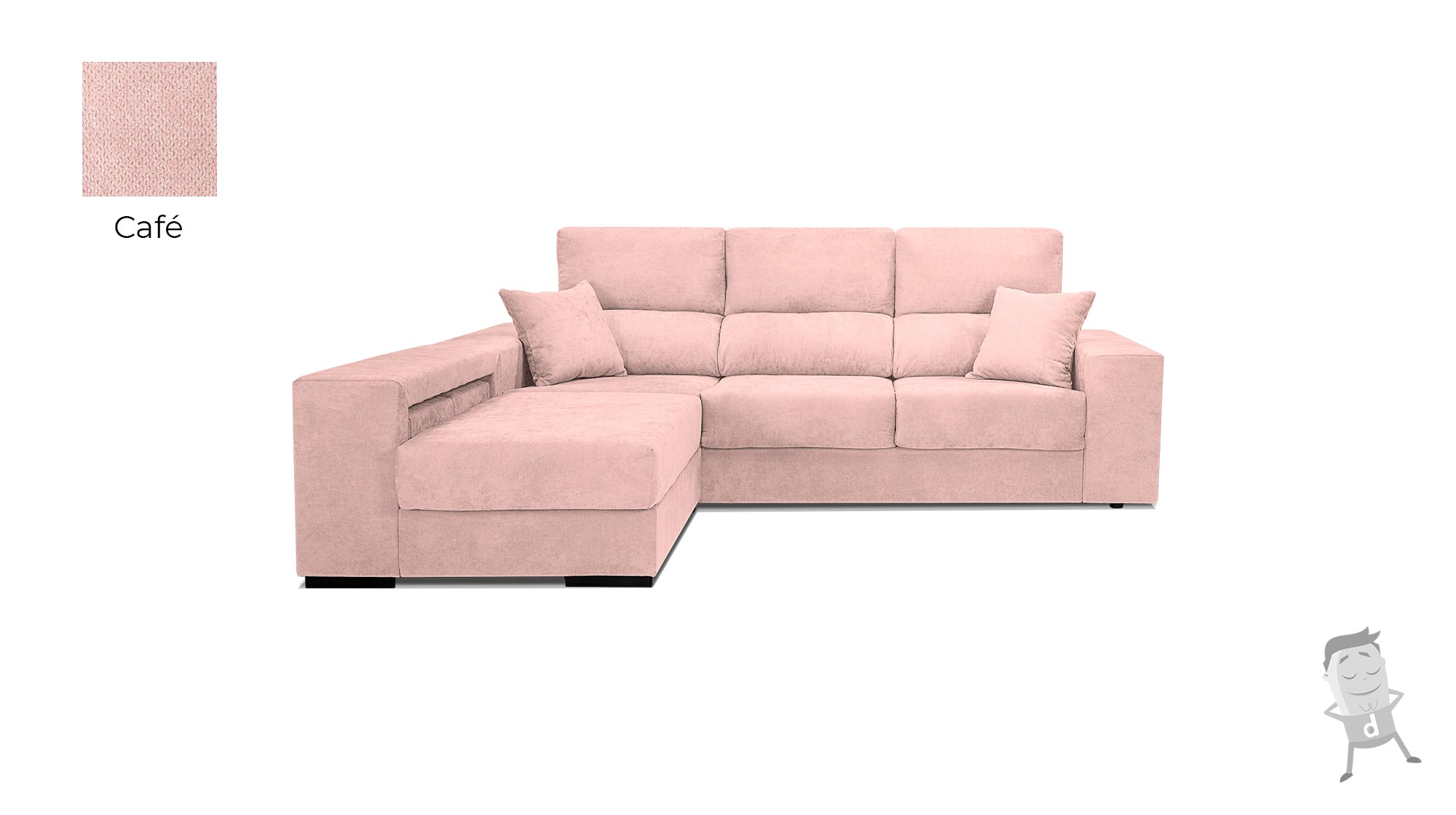 Sofa Chaise-longue-Hades-Rosa