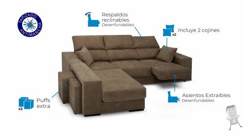 sofa chaise longue hades reversible caracteristicas